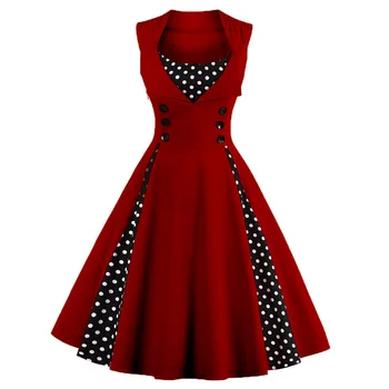 Enyuever Vintage Kleit Suvel Segast Puuvill Rüü Pin-Up, Suur Kiik, Õie Polka Dot Pool Casual Kleit Elegantne Naiste Riided 24024