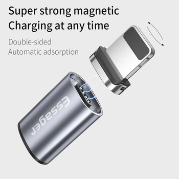 Essager Micro-USB-Magnet-Adapter Magnet MicroUSB Naine, Et C-Tüüpi Mees Konverterid iPhone Xiaomi Samsung Kaabli Ühenduspesa 99027