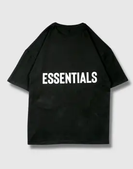 Essentials Mehed Mõõdus T-särk Must 85304