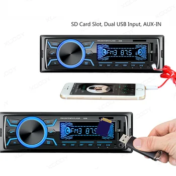 Essgoo Auto Raadio 1 DIN Bluetooth-FM-MP3-Mängija Double USB Autoradio Toetab AUX TF Laadimine Kell Näitab 7 Värvid Nuppu Muuda