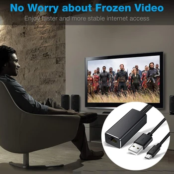 Ethernet Adapter Amazon Tulekahju TV Stick Google ' i Kodu Chromecast Ultra 2 1 Audio Micro USB RJ45 USB toitekaabel