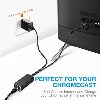 Ethernet Adapter Amazon Tulekahju TV Stick Google ' i Kodu Chromecast Ultra 2 1 Audio Micro USB RJ45 USB toitekaabel
