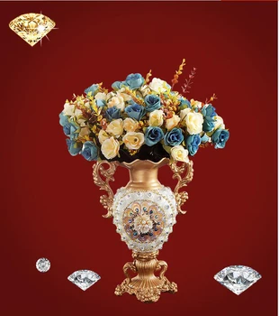 Euroopa Lxury Diamond Vaik Vaas Kaunistamiseks Flower Arrangement Kodu diivanilaud Furnsihing Kaunistused TV riigikantselei Käsitöö 92076