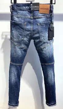 Euroopa UUE itaalia brändi teksad kuulus disainer ripitud püksid teksad A356