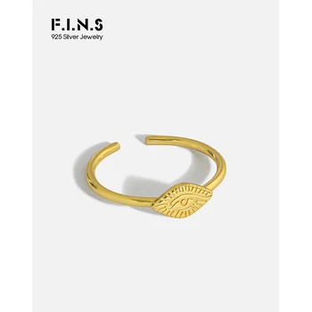 F. I. N. D-korea, Daamid Mood Minimalistlik S925 Sterling Silver Ring Kurat Silma Slim sõrmustes Naiste Teenetemärgi Trahvi Ehteid