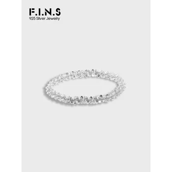 F. I. N. S INS Kujundus Lihtne Lillkapsas Kett S925 Sterling Silver Ring Naine Gypsophila Kett Virnastatavates Reaalne 925 Hõbe Rõngad