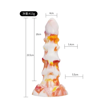 FAAK 2021 Uus värviline anal plug iminapp pikk dildo kõrge tekstuur soonilised stimuleerida tagumik masturbator sugu mänguasjad, naiste