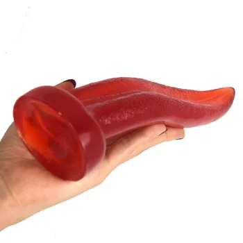 FAAK Punane Läbipaistev Butt Plug S Kuju Keele Anal Dildo G-punkti Stimuleerida, Oral Sex Mänguasjad, Naiste, Meeste Eesnäärme Massaaz Sex Shop