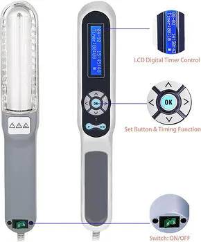 FDA poolt Heaks kiidetud - 311nm Kitsasriba Kaasaskantav UVB Valgusravi Psoriaas Vitiligo Lamp, millel on Digitaalne Taimeri Kontroll