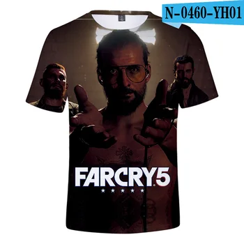 Far Cry 5 Kids T-Särk Mäng Harajuku Kvaliteetne Meeste T-Särk Lahe Far Cry 5 Tshirts 3D Print Suvel Hingav Tees Mõõdus