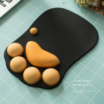 Fashion 3D Kassi Käpa Mouse Pad Randmele Ülejäänud Silikoon Padi Randme Ülejäänud Mugavus
