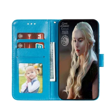 Fashion Nahast Flip Case For XiaoMi RedMi Minna 9 PEAMINISTER 9A 9T 9C 8 7 6 PRO 8A 7A 6A Põrutuskindel Kaardi Pakk kaelapaela kinnitamine Kate Coque