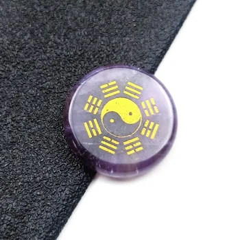 Fengshui Kivi Helmed Looduslikest vääris-Kivi 25mm 8Colors Uus Toode: Naturaalne Ametüst Yin ja Yang Kaheksa Trigrams Ornament