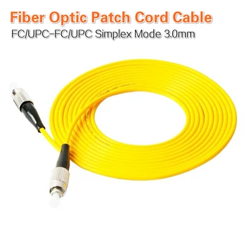 Fiber Optic Patch Cord Kaabel 3.0 mm FC UPC-FC UPC Simplex Mode FTTH fiiberoptiliste jumper kaabli 10tk 20pcs /kott, Tasuta shipping