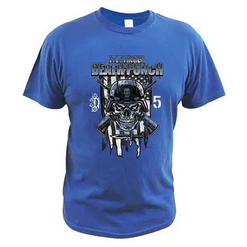 Five Finger Death Punch Jalaväe Erijõudude T-Särk Heavy Metal Bänd Tshirt Puuvill Digital Print Tee Tops