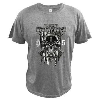 Five Finger Death Punch Jalaväe Erijõudude T-Särk Heavy Metal Bänd Tshirt Puuvill Digital Print Tee Tops