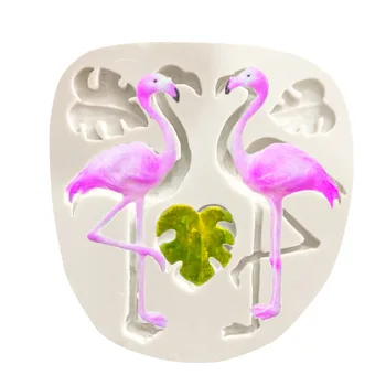 Flamingo Leaf Fondant Silikoon Hallituse DIY Saiade ja Keekside Magustoit Pits Kook Teenetemärgi Köök Tarvikud Küpsetamine Tööriist