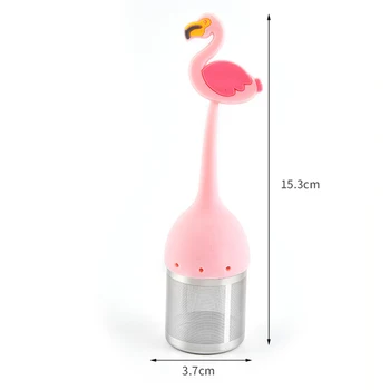 Flamingo Tee Kurn Ananassi Tee Kotid Silikoon Lahtiste lehtedega Taimedest Tee Infuser Filter Difuusor Teaware Tee Tarvikud