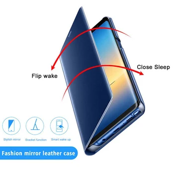 Flip Peegel Puhul Huawei P Smart 2020 6.21 tolli Välja 2020. Aasta Luxury Smart Magnetic Attraction Vertikaalne Seista Telefoni Kate 137584