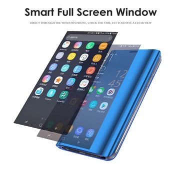 Flip Peegel Puhul Huawei P Smart 2020 6.21 tolli Välja 2020. Aasta Luxury Smart Magnetic Attraction Vertikaalne Seista Telefoni Kate