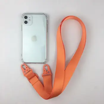 Fluorestseeruv Värv Crossbody Rahakott Paigalda Kaart Kaelakee Telefoni Puhul kaelapaela kinnitamine Rihma iPhone 12 11 Pro Xs Max X 6 7 8 Plus
