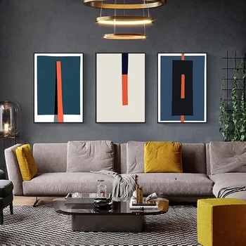 Frameless Põhjamaade Kaasaegne Minimalistlik Abstraktne Geomeetriline Värvi Plokk Plakat Kodu Kaunistamiseks Elutuba, Magamistuba Trükkimine Maali 66705