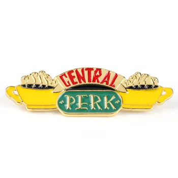 Friends TV Show Brooches Friends Pins Central Park Logo Armas Seljakott Badges Pins for Men Women
