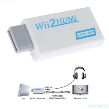 Full Hd 1080P Wii-Compatibel Konverteri Adapter Wii2HDMI-ühilduv Converter 3.5 Mm Audio Voor Arvuti Hd-Monitoril