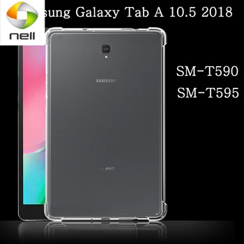 Funda Samsung Galaxy Tab 10.5 2018 SM-T590 SM-T595 põrutuskindel läbipaistev, pehmest silikoonist juhul paindlik kaitseraua kate tagasi kest 17055