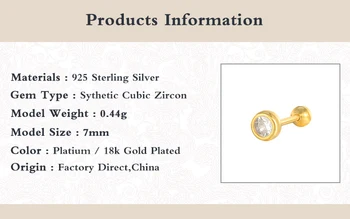 GS 925 Sterling Hõbe Värviline Teemant Kõrvarõngad on Naiste rida Lilla Roheline Punane Tsirkoon Crystal Ear Stud Pool Ehted