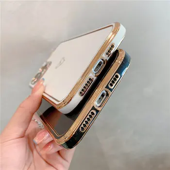 Galvaniseeritud Armastus Südames Kaamera Kaitse Telefoni Case For iPhone 12 11 Pro Max XR, XS Max X 7 8 Plus 11 12Pro Katmine Bumper Case