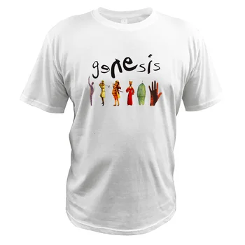Genesis Tshirt inglise Rock-Bänd T-särk Puhas Hingav Puuvillane Pehme ELI Suurus Lühikesed Varrukad Basic Camisetas 65957