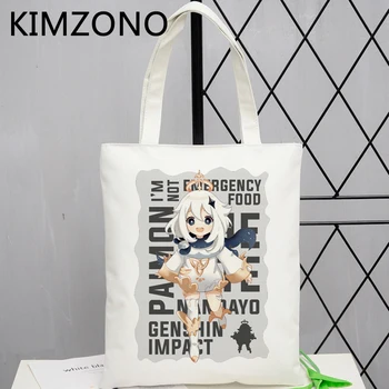 Genshin Mõju ostukott shopper shopper shopping eco toidupoed kotti boodschappentas kootud net bolsas reutilizables cabas