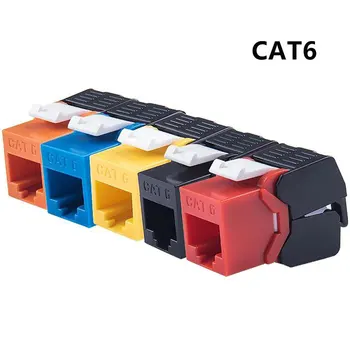 Gigabit Ethernet RJ45 CAT6 Värvikas Keystone Tungrauad Toolless Tüüp Võrgustik Moodulid, tööriistavaba Ühendus, 7 Värvid Vabatahtlik