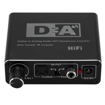 Grwibeou HIFI DAC Amp Digitaal-Analoog Audio Converter Dekooder 3,5 mm AUX RCA Võimendi Adapter Toslink Optiline Koaksiaal Väljund