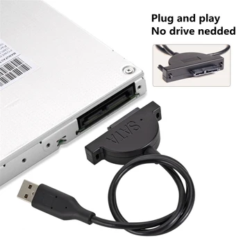 Grwibeou USB 2.0 Mini Sata II 7+6 13Pin Adapter Sülearvuti CD/DVD ROM Kahe Drive Converter Kaabel Kruvid ühtlases stiilis 1TK 169934