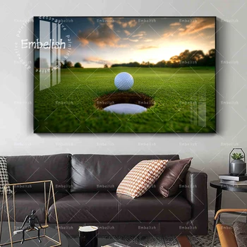 HD Prindib Pilte Home Decor Raamistik 1 Tükk Palli Muidugi Lõuend Maalid, Vaba aja veetmise Sport Maastiku Plakat Seina Art