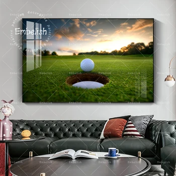 HD Prindib Pilte Home Decor Raamistik 1 Tükk Palli Muidugi Lõuend Maalid, Vaba aja veetmise Sport Maastiku Plakat Seina Art