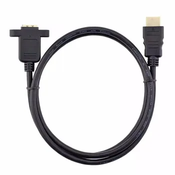 HDMI-Kaabli Ühenduspesa Nurgas Mees Naine Extender HDMI-ühilduvate Pikendus koos Kruvi Auk Võib Lock Panel Mount Kaabel 0.3 M/1M