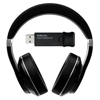HFES Bluetooth Kõrvaklapid + USB Saatja TV PC Wireless Kõrvaklapid Üle-Kõrva Müra HiFi Stereo Gaming Headset koos Mic