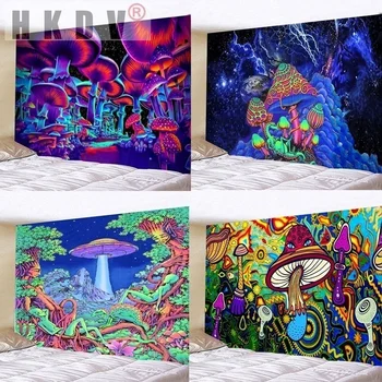HKDV 3D Print Trippy Seene Tapestry Hipi Värvikas Tapiz Seina Art Rippuvad Riie Tapestry Kaasaegse Kodu Decor elutuba 8Size