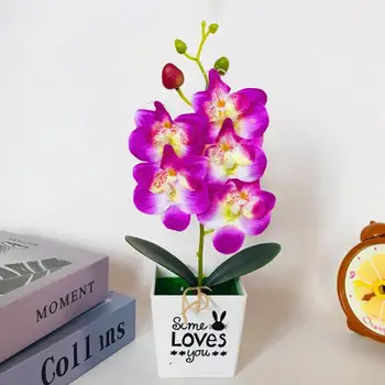 HOT MÜÜK!!! Kunstlik Butterfly Orchid Bonsai Võltsitud Lille Pott, kodumööbel Decor Hulgi Dropshipping Uute tulijate