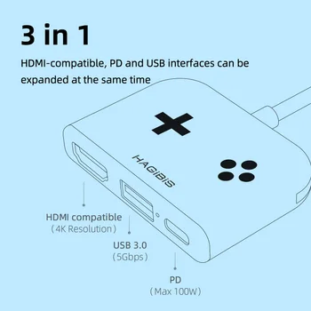 Hagibis Lüliti Dokk Nintendo Lüliti Kaasaskantav TV Dock Laadimiseks Docking Station Laadija 4K HDMI-ühilduva telesignaaliväljundi (TV Adapter, USB 3.0