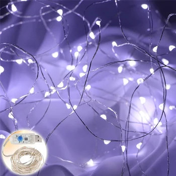 Haldjas Tuli vasktraat String LED Light-USB-8 Mustrid Jõulud Pärg Sise-Toaline Kodu Pulm Uus Aasta Teenetemärgi 128818