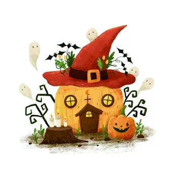 Halloween Pumpkin Maja 2021 Templid ja Külalisteraamatu Metalli Lõikamine Die Raami Käsitöö Mall Taust, Reljeef Punch Teenetemärgi