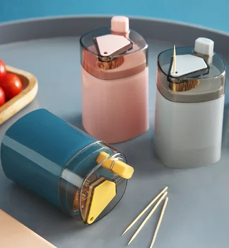 Hambaork Kast Puu-Kleebis Automaatne Pop-Up Vajutage Hambaork Silindri Jar Hambaork Silinder