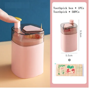 Hambaork Kast Puu-Kleebis Automaatne Pop-Up Vajutage Hambaork Silindri Jar Hambaork Silinder