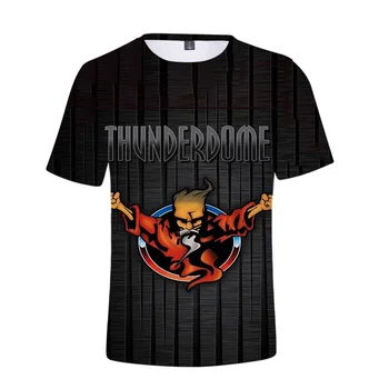 Hardcore Anime Thunderdome T-särk Lapse 3D Suvel Tee Vabaaja Muusika Festivali Mood Tshirts 2021 Saabumise Täiskasvanu/laps Lühikesed Varrukad