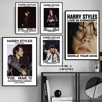 Harry Styles 2018 Tour Muusika Star Hot Plakat Ja Pildid Seina Art Kaasaegne Lõuend Maali Seina Pildid Elutuba 44439