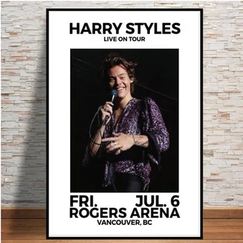 Harry Styles 2018 Tour Muusika Star Hot Plakat Ja Pildid Seina Art Kaasaegne Lõuend Maali Seina Pildid Elutuba